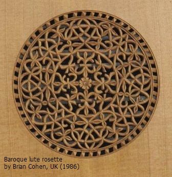 Baroque lute rosette
  by Brian Cohen, UK (1986)