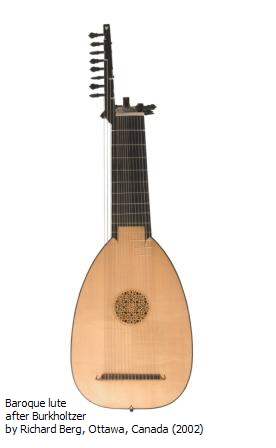 Baroque lute
  after Burkholtzer
  by Richard Berg, Ottawa, Canada (2002)